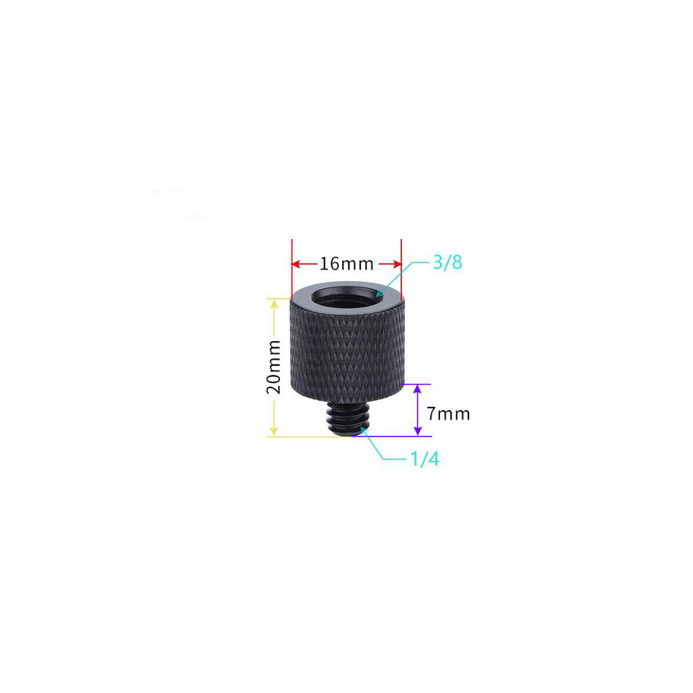 Actualización de la rosca del adaptador del tornillo para la cámara de accesorios de trípode 1/4 hembra/1/4 macho a m4- m5 m6- m8- m10 hilo de aluminio adaptador de la cámara de la cámara 1/4 hembra/1/4 macho a m4- m5 m6- m8- m10- m10